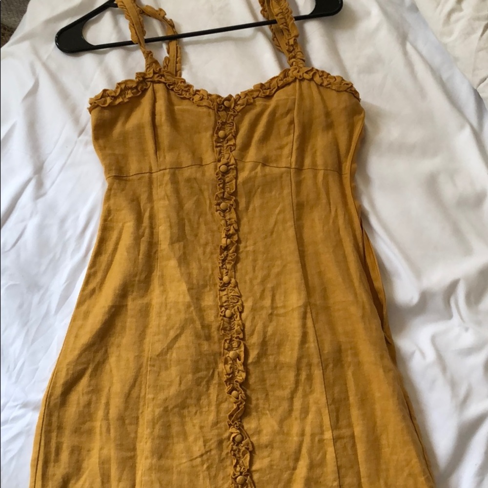 Mustard Button up dress